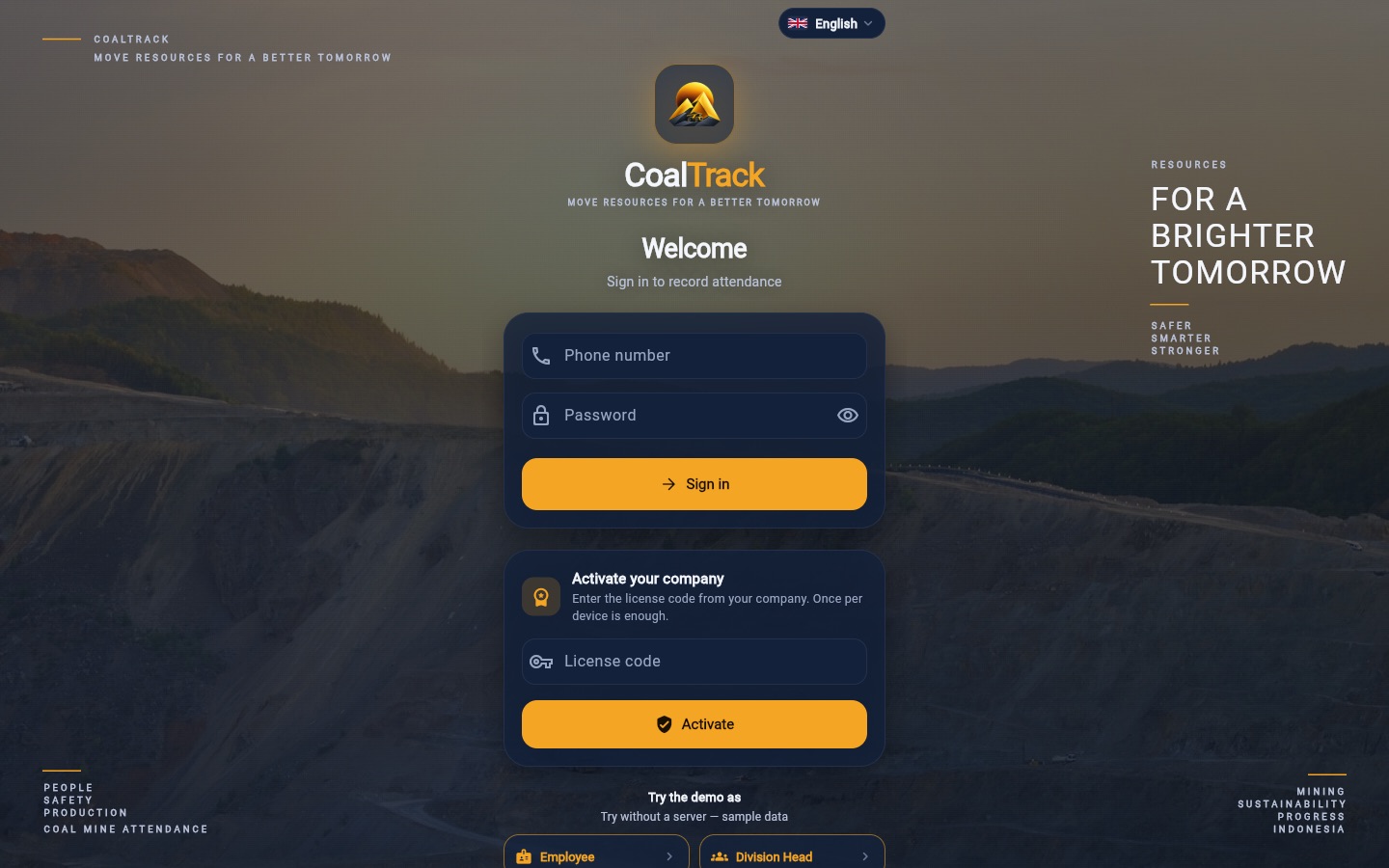 CoalTrack screenshot